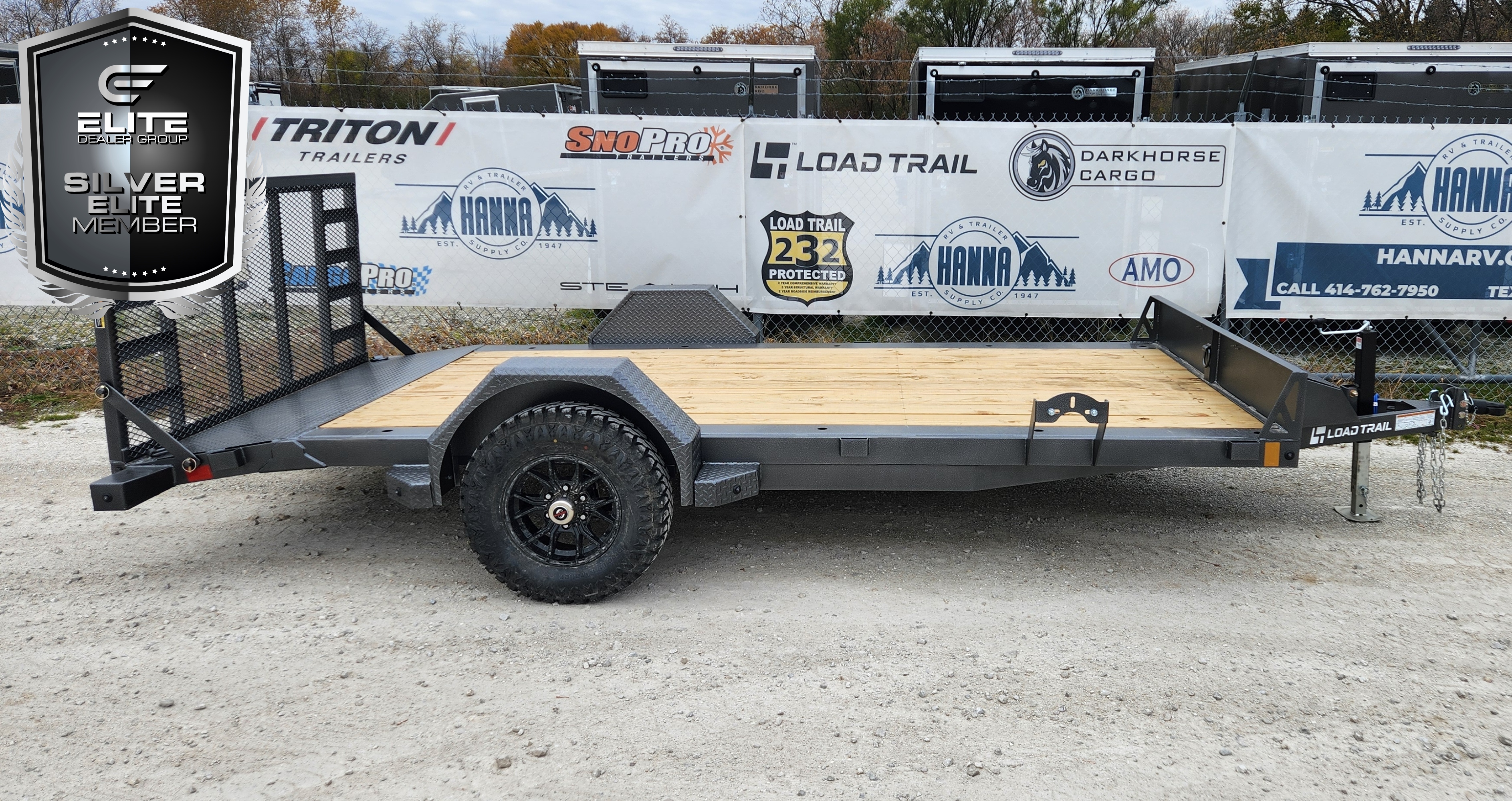 Load Trail 83 X 14 Single Axle 5,200 LBS Utility/ UTV Trailer- Silver Vein